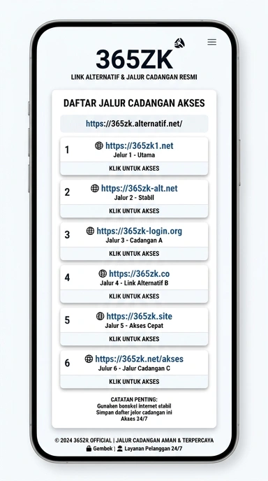 Tampilan link alternatif 365zk
