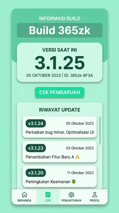 Tampilan riwayat versi 365zk