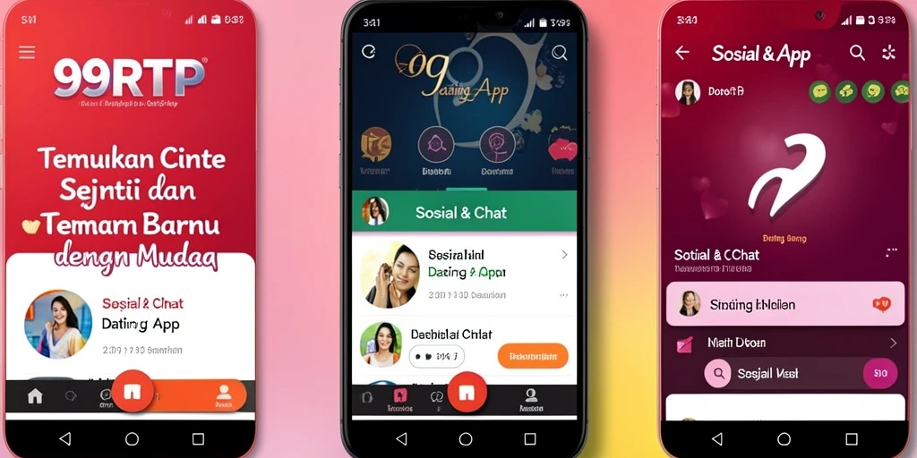 Tampilan antarmuka utama aplikasi 99RTP untuk mencari teman dan pasangan.