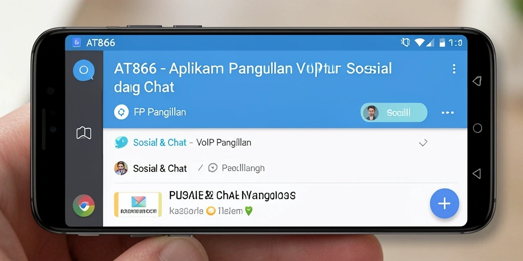 Antarmuka aplikasi AT866 untuk VoIP Panggilan yang menarik dan user-friendly.