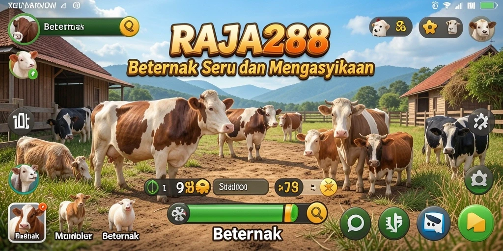 Tampilan antarmuka menarik dari game Beternak RAJA288.