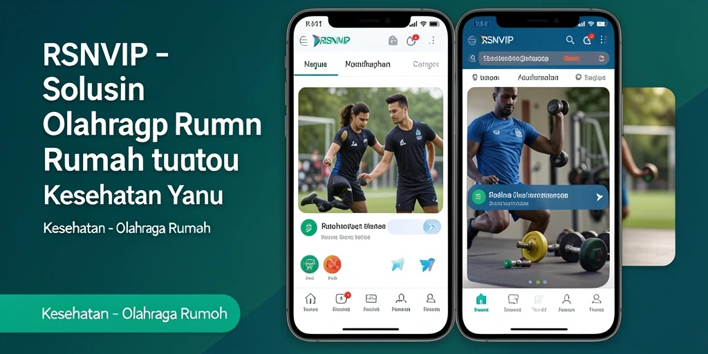 Antarmuka aplikasi RSNVIP dengan fitur olahraga rumah yang intuitif.